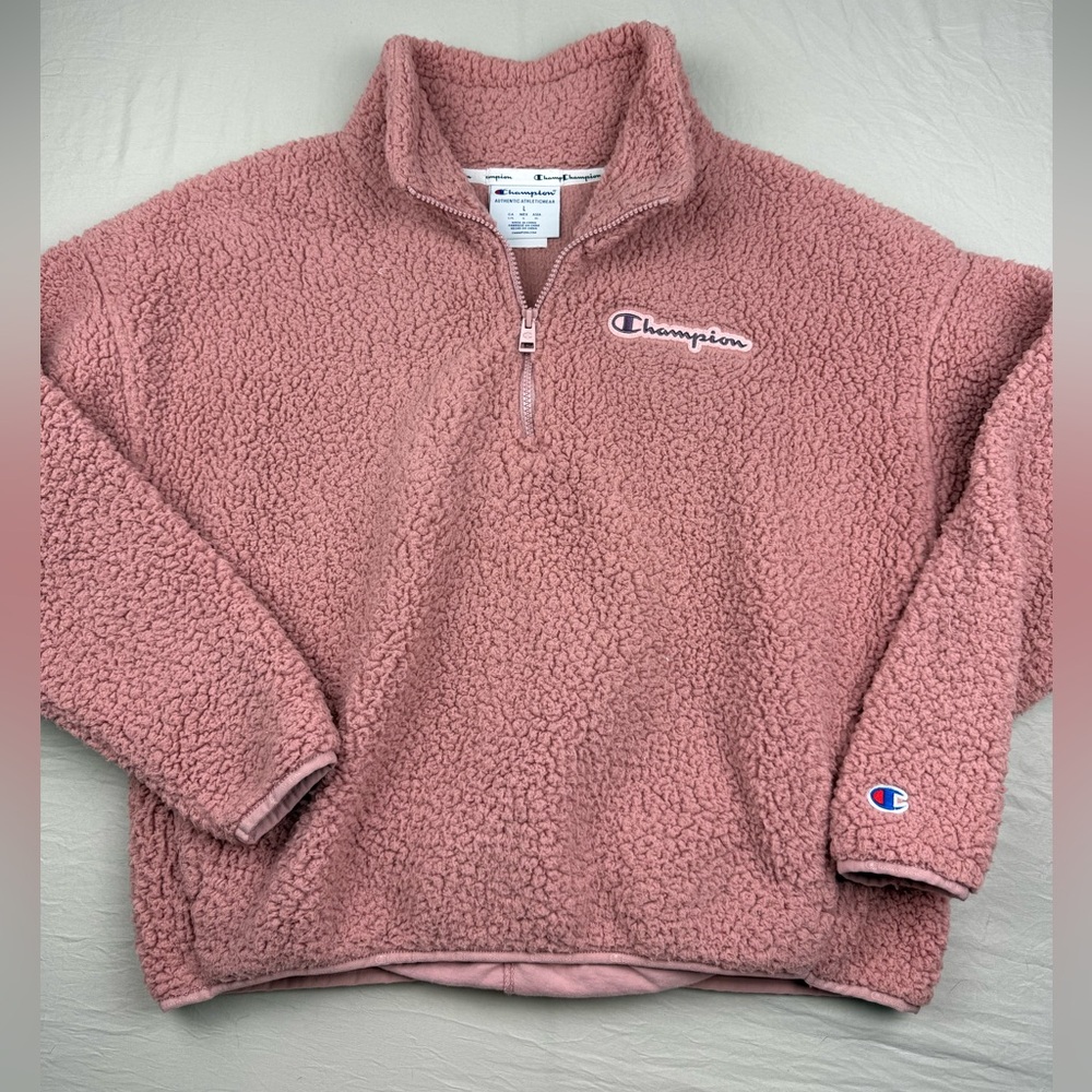 Champion womens‎ Cozy Pink Sherpa Pullover